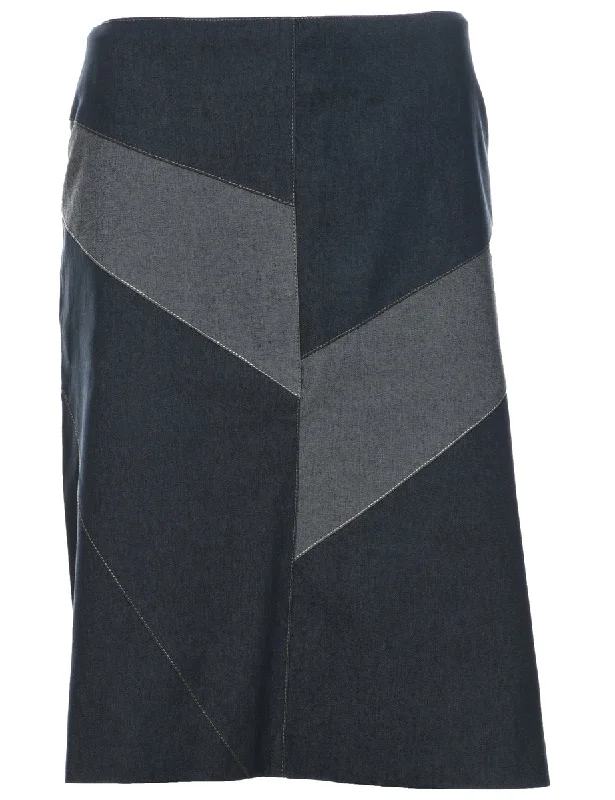 A-Line Denim Skirt - L