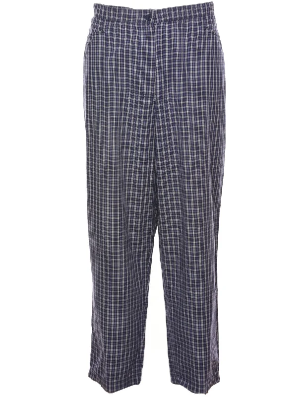 Checked Printed Trousers - W34 L26