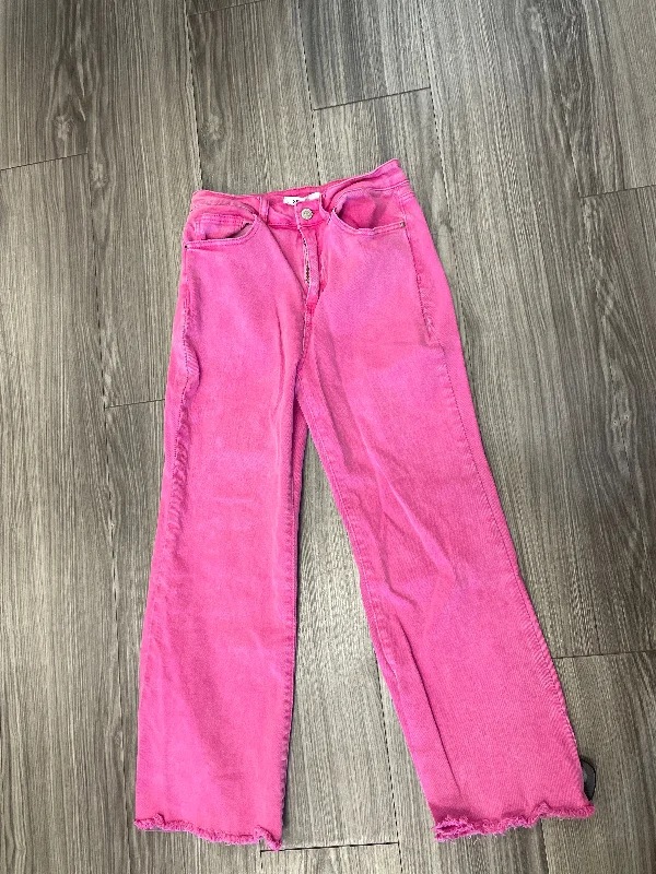 Jeans Wide Leg By Zenana Outfitters In Pink, Size: S