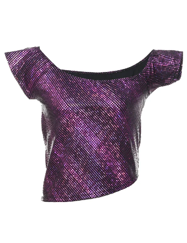 Sequined Cropped Top - XS