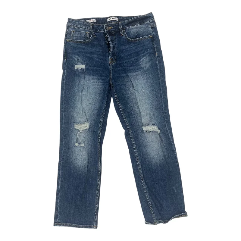 Jeans Straight By Vigoss In Blue Denim, Size:12