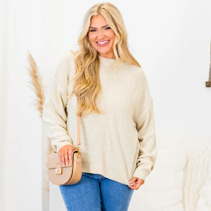 Work This Out Sweater, Cream