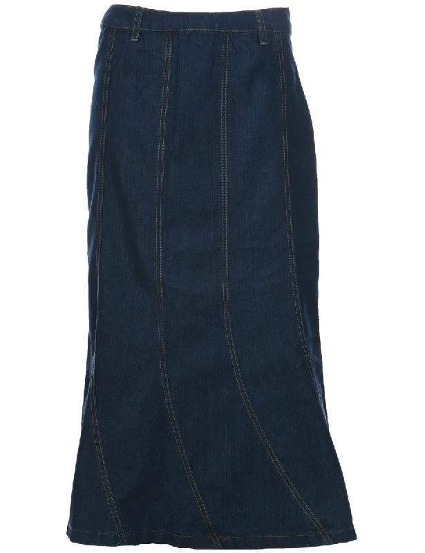 A-Line Denim Skirt - L