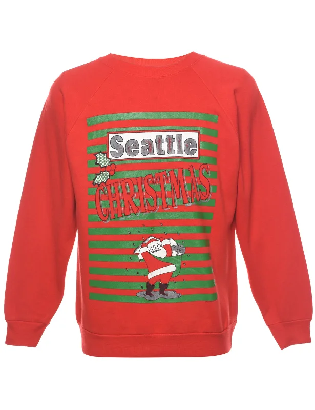 Santa Claus Christmas Sweatshirt - L