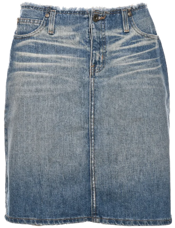 Pencil Shape Y2K Denim Skirt - M