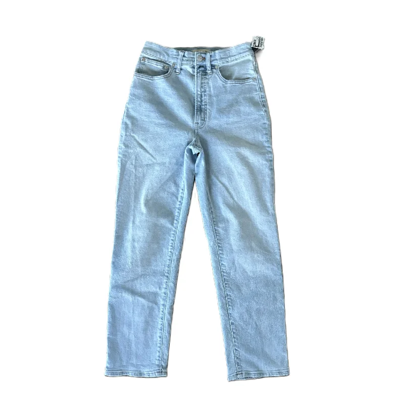 Jeans Straight By Madewell In Blue Denim, Size: 4