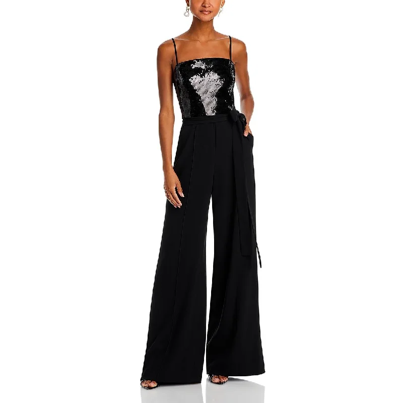 Kobi Halperin Womens Karter Sequined Wide Leg Jumpsuit