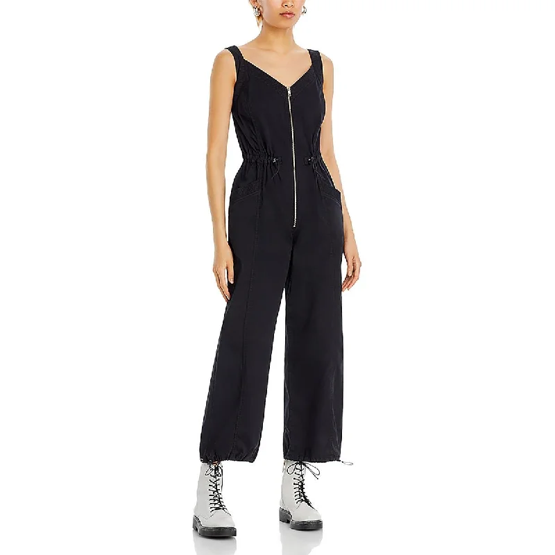 Pistola Womens Wide Leg Zipper Jumpsuit