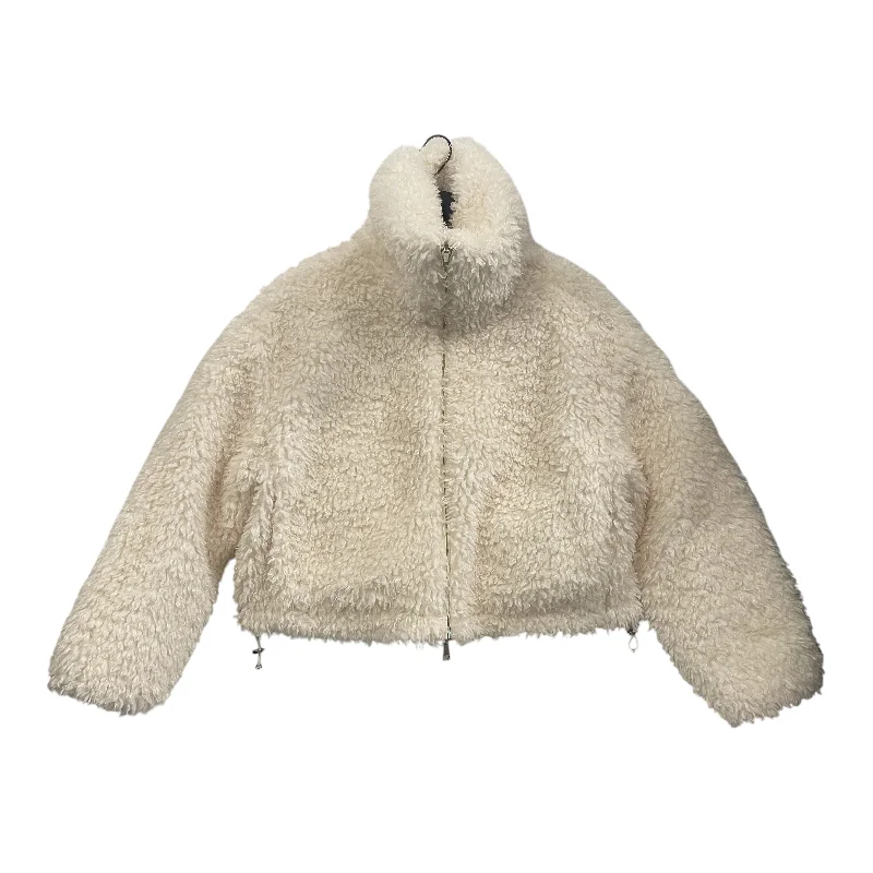 MONCLER/Fleece Jkt/0/Cotton/WHT/FAUX FUR