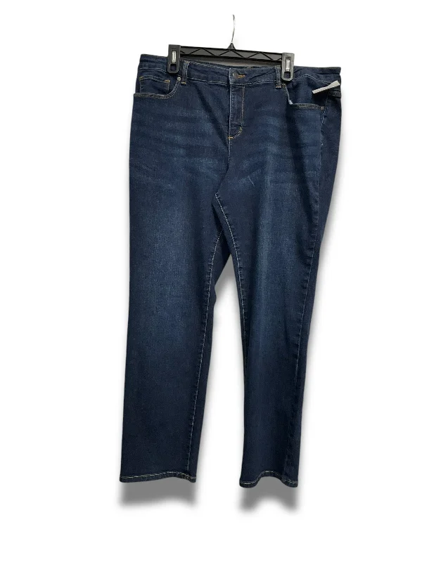 Jeans Straight By Liz Claiborne In Blue, Size: 18