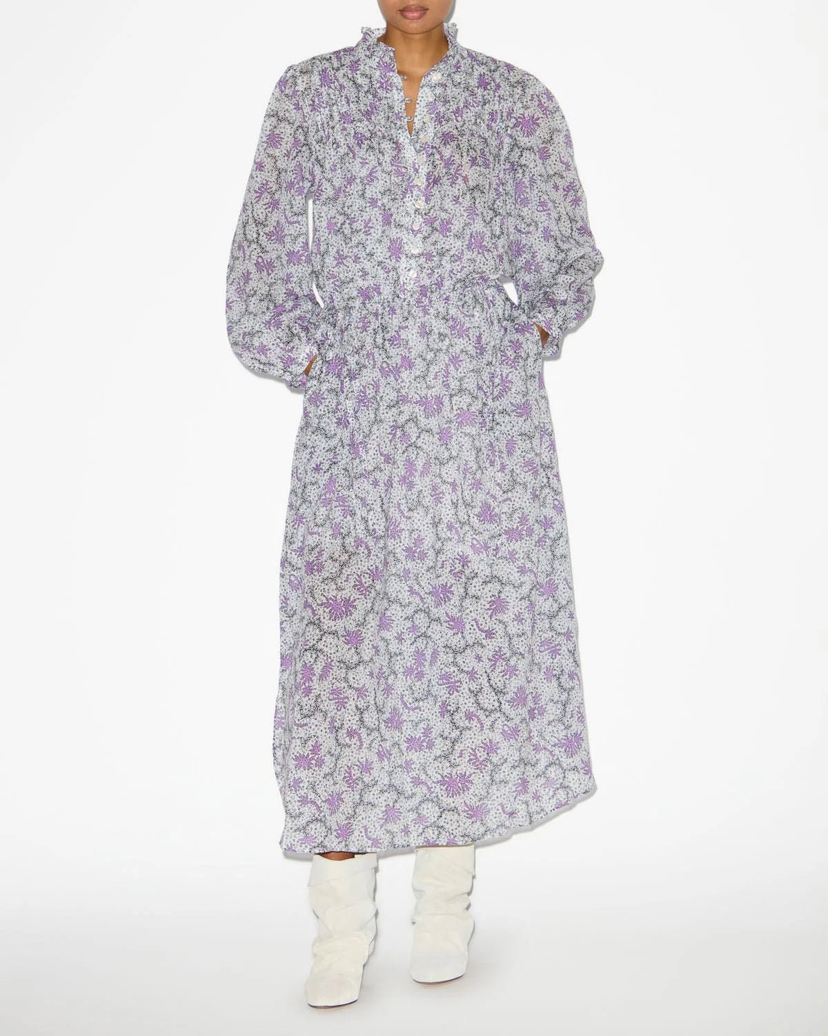 Isabel Marant - Dalida Dress in Ecru Lilac