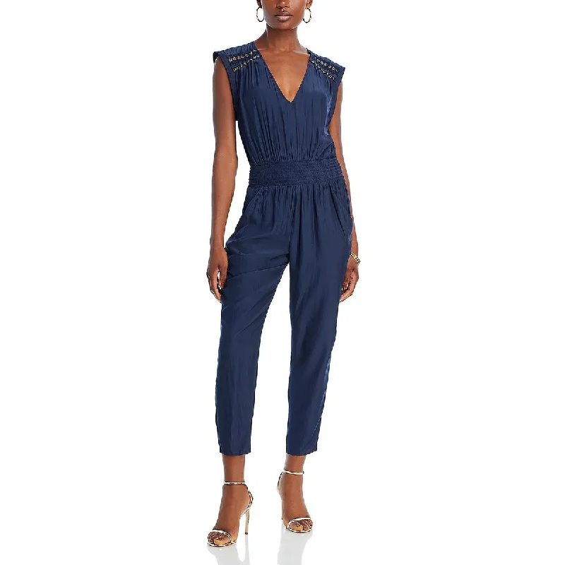 Ramy Brook Womens Bristol Sleeveess V-Neck Jumpsuit