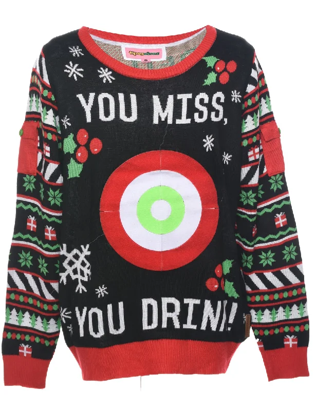 Nordic Print Christmas Jumper - XL