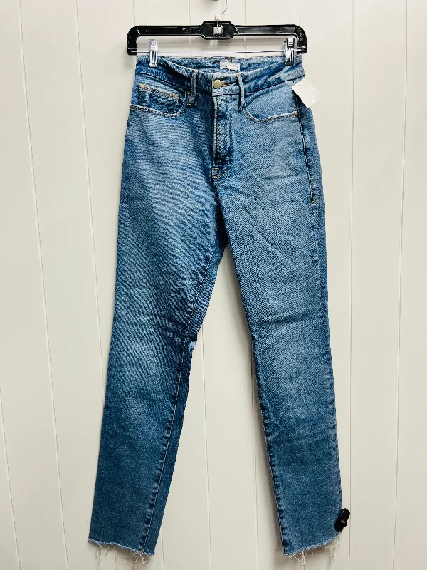 Jeans Straight By Good American In Blue Denim, Size: 4