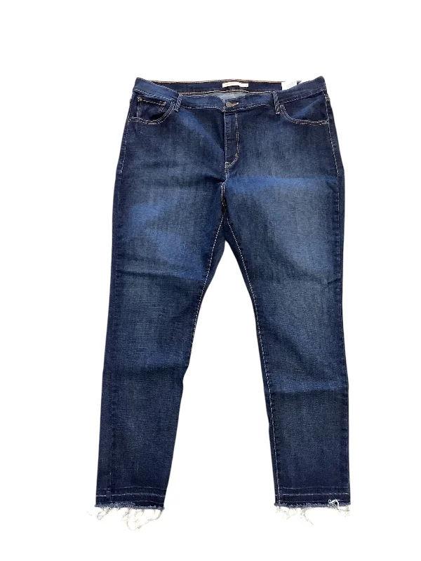 Jeans Skinny By Levis In Blue Denim, Size: 22