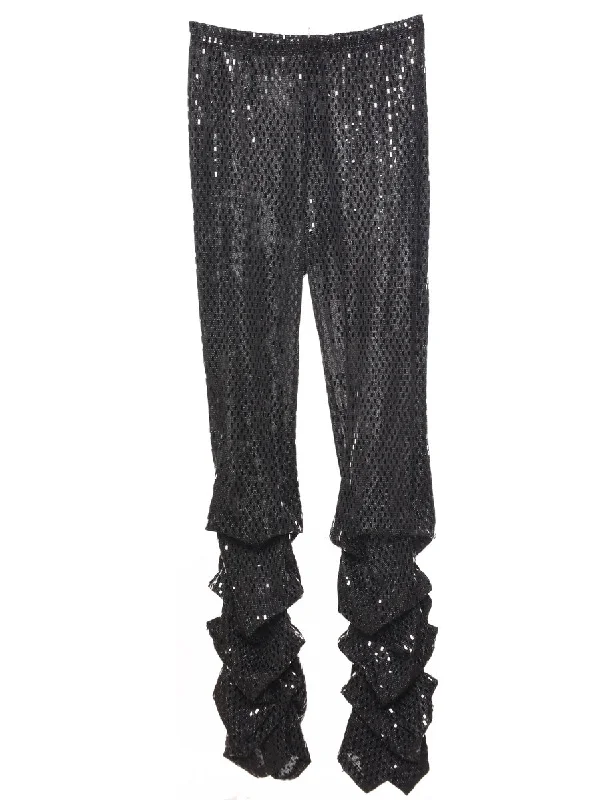 Lurex Thread Pattern Trousers - W28 L34