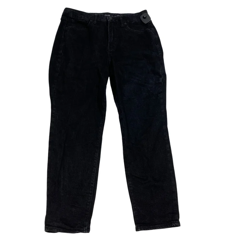 Jeans Straight By Old Navy In Black Denim, Size: 12